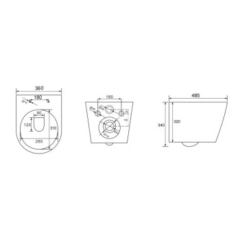 Унитаз подвесной AV Engineering, ALCA X