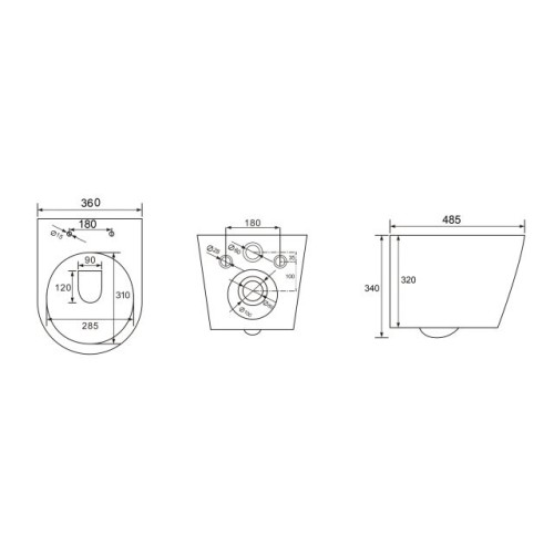 Унитаз подвесной AV Engineering, ALCA X
