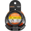 Замок велосипедный кодовый 8х800мм STARTUL MASTER (ST8090-080)
