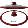 Крышка стеклянная, 260 мм, с силиконовым ободом, круглая, BURGUNDY, PERFECTO LINEA