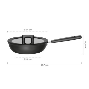 Сотейник с крышкой 24 см/2,2л Hard Face FISKARS