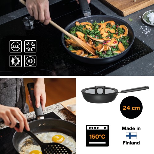 Сотейник с крышкой 24 см/2,2л Hard Face FISKARS