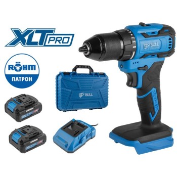 Аккум. дрель-шуруповерт BULL SR 1804 R-series XLTpro БЕСЩЕТ., Импульс., 18 В, 50 Н*м, 2х2 А*ч