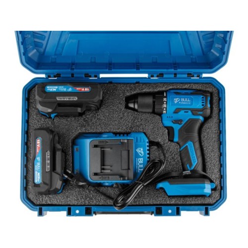 Аккум. дрель-шуруповерт BULL SR 1804 R-series, 50 Н*м, 2х2 А*ч