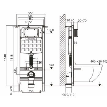 Инсталляционный сет 3 в 1 с кнопкой 231, AV Engineering