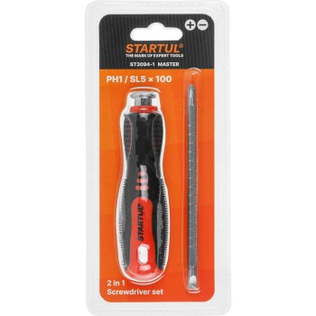 Отвертка 2-в-1 PH1/SL5 100мм STARTUL MASTER (ST3094-1)