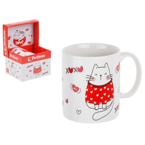 Кружка керамическая, в кор., 350 мл., CATS-2, PERFECTO LINEA