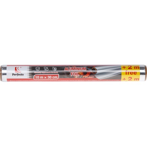 Фольга алюминиевая 10+2м х 30 см, PERFECTO LINEA