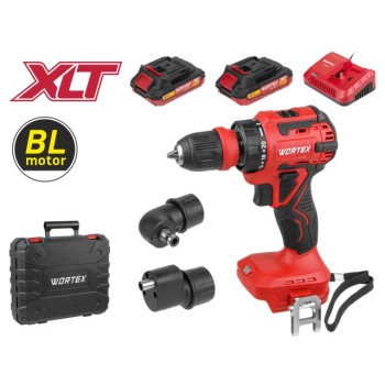 Аккум. дрель-шуруповерт WORTEX BD 2025 LiSET ALL1 XLT БЕСЩЕТ, 18 В, 55 Н*м, 2х2 А*ч + 2 насад