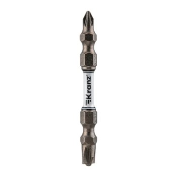 Бита для шуруповерта PZ/FL1 x PZ/FL2х65 мм (2 шт/уп) KRANZ