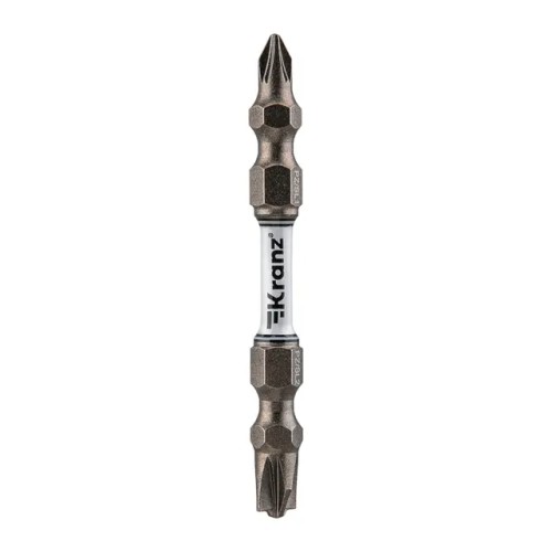 Бита для шуруповерта PZ/FL1 x PZ/FL2х65 мм (2 шт/уп) KRANZ
