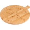 Поднос бамбуковый для пиццы с ручкой, круглый, 38,5х33 см, BAMBOO, PERFECTO LINEA