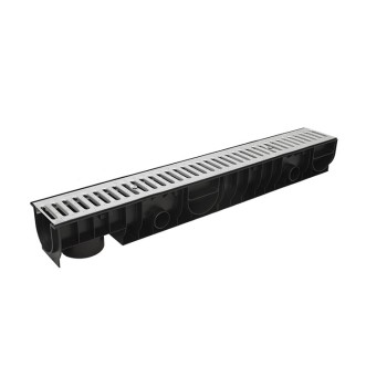 Лоток STANDART 100.125 h129  с решеткой стальной, Ecoteck, РБ