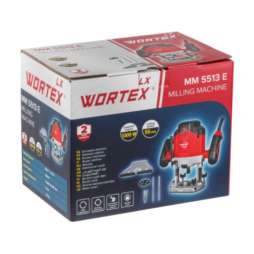 Фрезер вертикальный WORTEX LX MM 5513 E + аксессуары 1300 Вт, цанга 8 мм