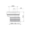 Манжета для унитаза эксцентриковая 20 мм, AV Engineering