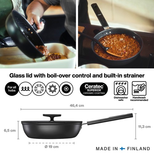 Сотейник с крышкой 24 см Hard Face FISKARS