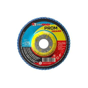 Круг лепестковый 125х22мм А60 плоск. КЛТ1 PROM CERAMIC LUGAABRASIV