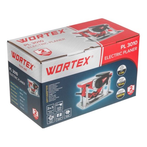Рубанок электрический WORTEX PL 3010 1200 Вт, шир. до 110 мм, глуб. до 3, 1 мм