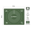 Коврик для теста с мерными делениями, силиконовый, 50х40 см, NATURAL GREEN, PERFECTO LINEA