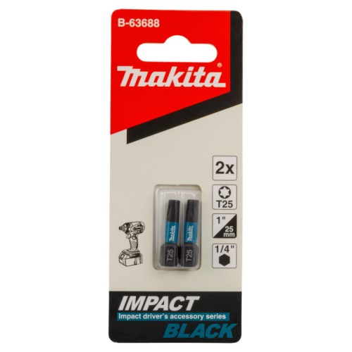 Насадка Impact Black T25, 25 мм, C-form MAKITA 2 шт.