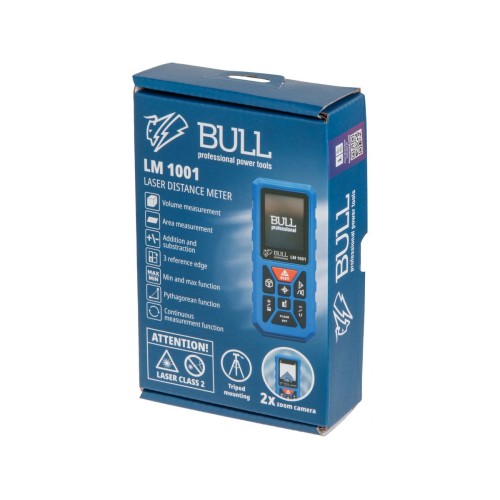 Дальномер лазерный BULL LM 1001 в кор. 2Х зум камера, 0,08 – 100 м, +- 1,5 мм