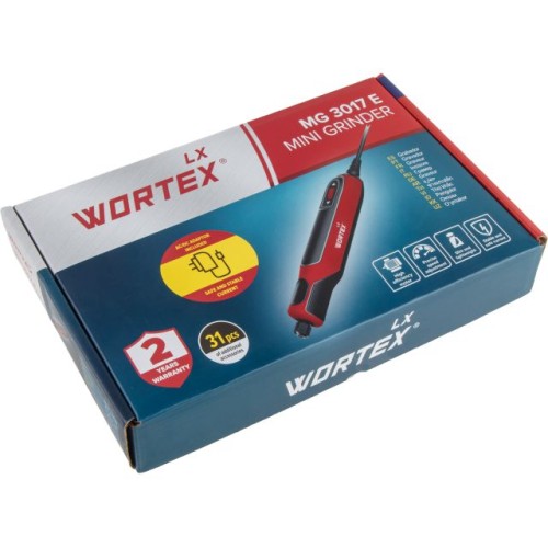 Гравер электрический WORTEX LX MG 3017 E+аксессуары, цанга 3, 2
