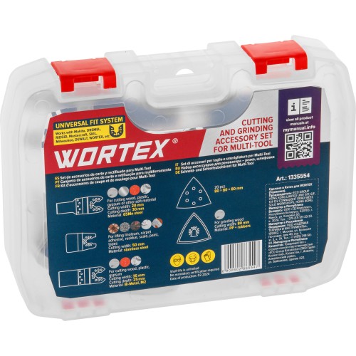 Набор аксессуаров для реноватора WORTEX 5 предметов в боксе (для резки/шлифовки)