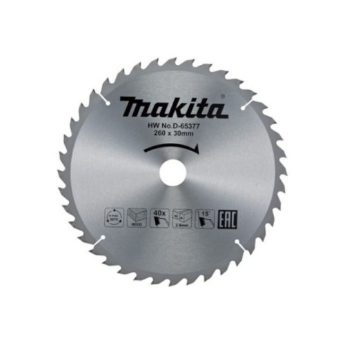 Диск пильный для дерева, 260x30x2.6/1.8x40T MAKITA