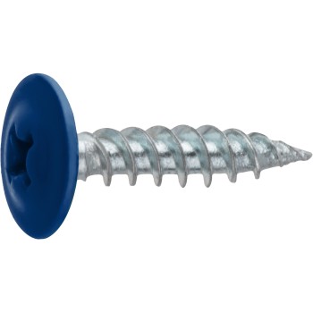 Саморез 4.2х19 мм с прессшайбой, цинк, острый, RAL 5005 (150 шт в пласт. конт.) STARFIX