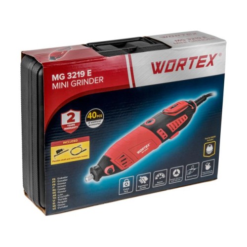 Гравер электрический WORTEX MG 3219 E +аксессуары 185 вт, цанга 2.4/3.2 мм