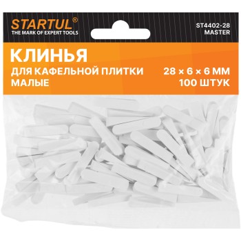 Клин д/каф. плитки малый 28х6х6мм 100шт STARTUL MASTER (ST4402-28)