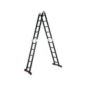 Лестница алюм. многофункц.4х5 ступ.(стрем.-283см,лестн.-580см) 15,5кг BLACK LINE STARTUL (ST9930-05)