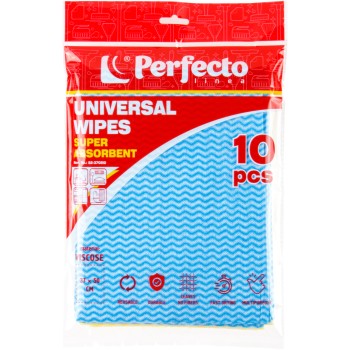 Салфетки универсальные, 10 шт., 37x50 см, вискоза, SUPER ABSORBENT, PERFECTO LINEA