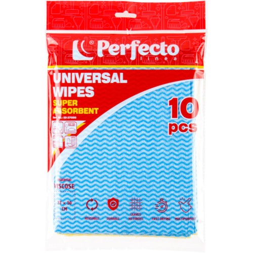 Салфетки универсальные, 10 шт., 37x50 см, вискоза, SUPER ABSORBENT, PERFECTO LINEA