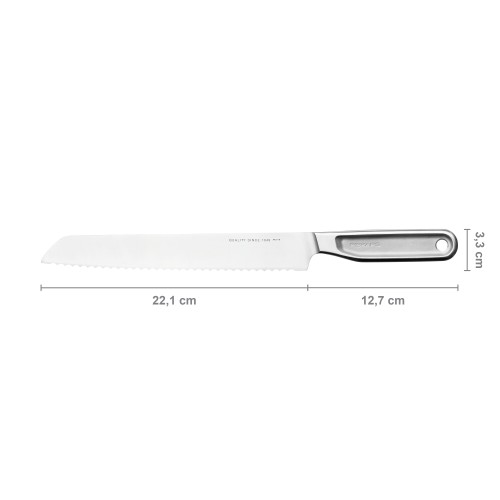 Нож для хлеба 22см цельнометаллический All Steel Fiskars