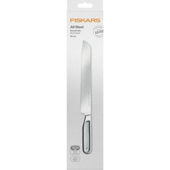 Нож для хлеба 22см цельнометаллический All Steel Fiskars