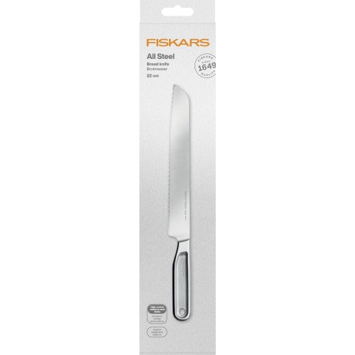 Нож для хлеба 22см цельнометаллический All Steel Fiskars