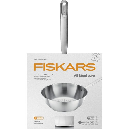 Сковорода-вок 28 см All Steel Pure Fiskars