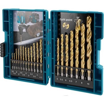 Набор сверл по металлу HSS-TiN Economy 1.5-10 мм (19 шт) MAKITA