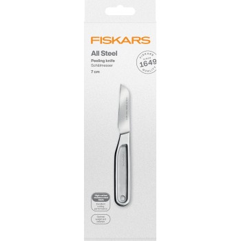 Нож для чистки 7см цельнометаллический All Steel Fiskars