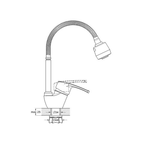 Смеситель для кухни D40-A, серия 470 ECONOCE