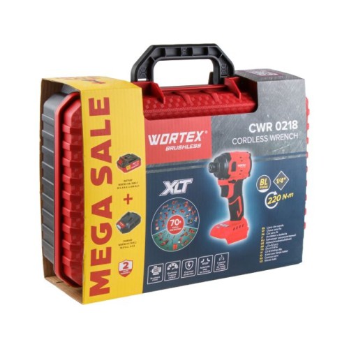 Аккум. ударный гайковерт/винтоверт WORTEX CWR 0218 1x4 А*ч, 220 Н*м