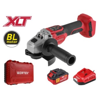 Аккум. углошлифмашина WORTEX CAG 1812-2 SE XLT SET БЕСЩЕТ., 18 В, 125 мм, 3000-8500 об/мин