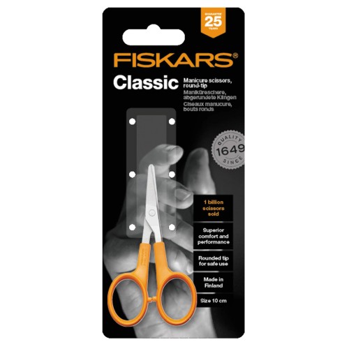 Ножницы маникюрные с закругл. концами 10см Classic Fiskars