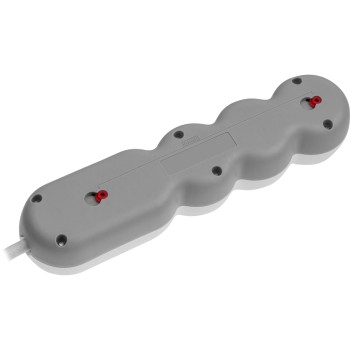 Удлинитель 3м (4 роз., 3,5кВт, с/з, выкл, ПВС 3х1,5) LEIDEN ELECTRIC