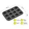 Форма для выпечки, прямоугольная, 12 кексов, 35х26 см., антиприг. покр., STARCOOK, PERFECTO LINEA