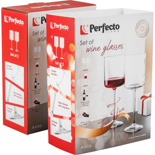 Набор бокалов для вина, 2 шт., 460 мл, серия Avila, PERFECTO LINEA