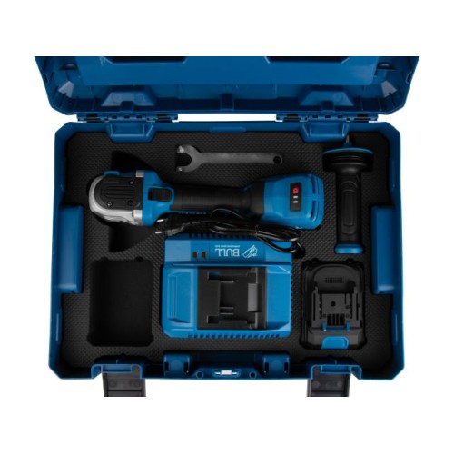 Аккум. углошлифмашина BULL CSG 1812-1 SR 1x4 Ач, 125 мм, рег. об
