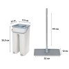 Швабра с отжимным ведром Scratch mop, бежевая, PERFECTO LINEA