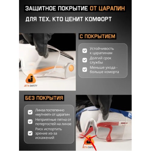 Очки открытые JETA SAFETY Zenith прозрачные